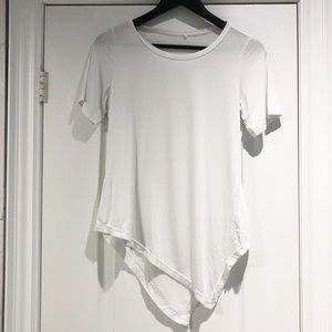 White Asymmetric T-Shirt